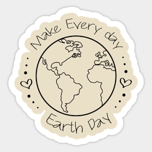 Earth day 2022 - Make every Day Earth Day - Go Planet It's Your Earth Day - Earth Day Is My Birthday - Earth Day Boho Rainbow Design Sticker